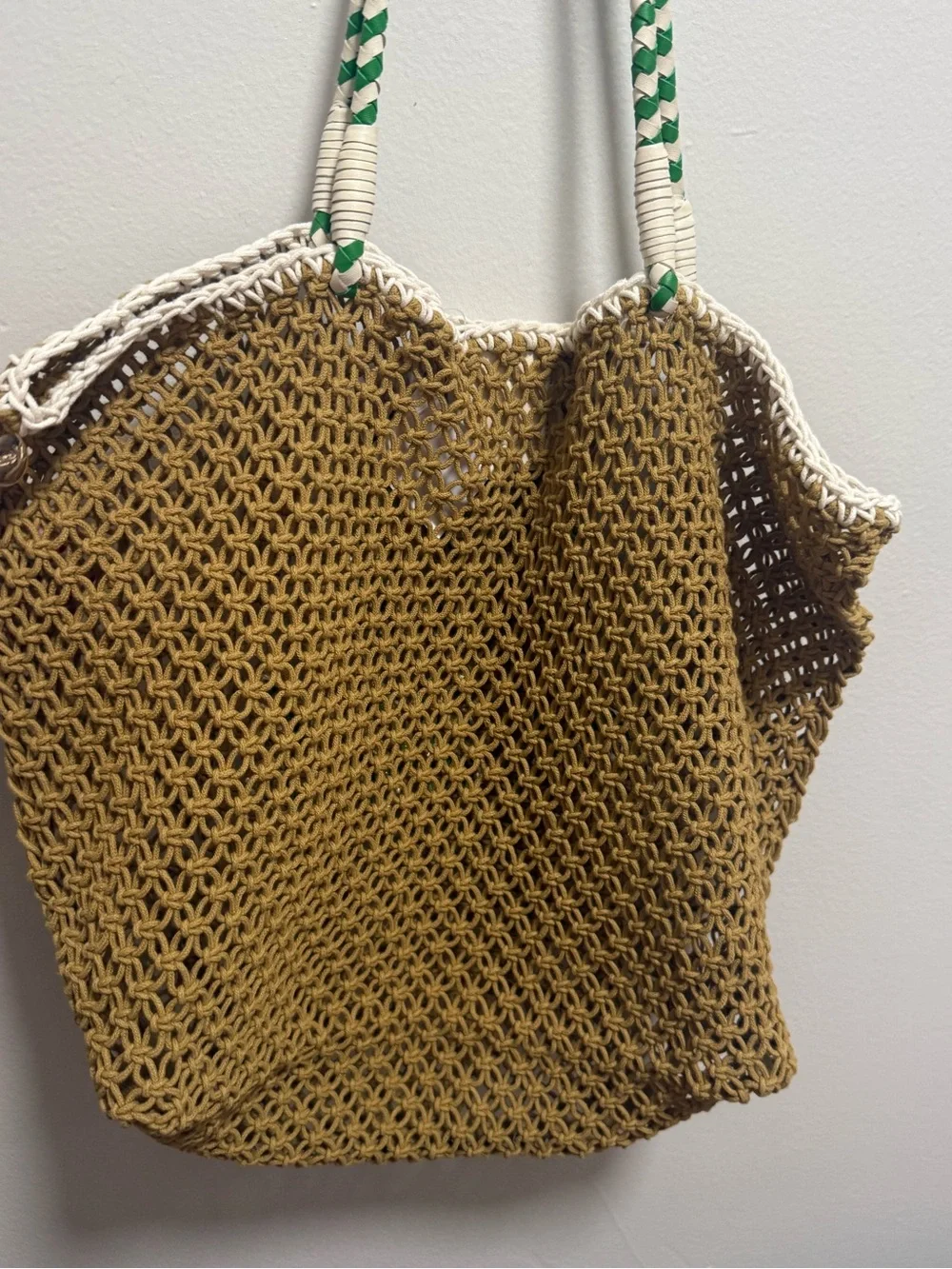 Clare V L’Ete macrame woven tote a la Plage crochet beach bag resort vacation